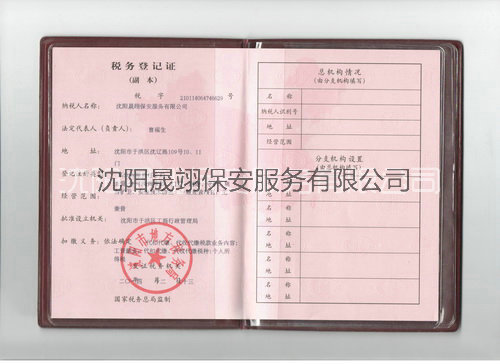 保安税务登记证